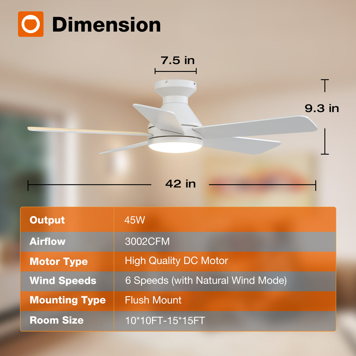 Addlon Ceiling Fans with Lights, 32/42/52 inch Low Profile Ceiling Fan with Light and Remote Control, Flush Mount, Reversible, 3CCT, Dimmable, Quiet, White/Nickel/Black Small Ceiling Fan for Bedroom Indoor/Outdoor Use