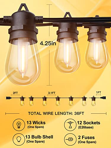 addlon LED Outdoor String Lights Patio Lights