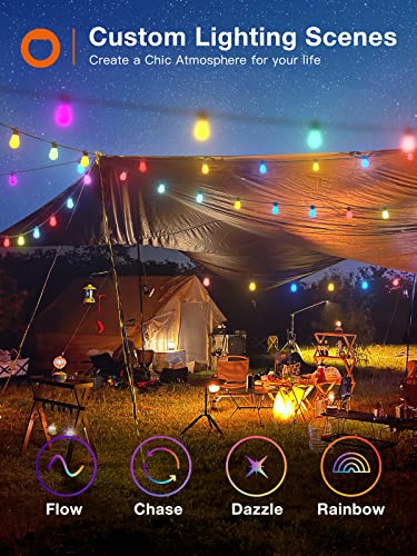 addlon Outdoor String Lights Colorchange