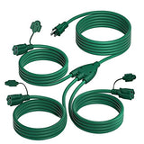 Outdoor Extension Cord One to Three Splitter